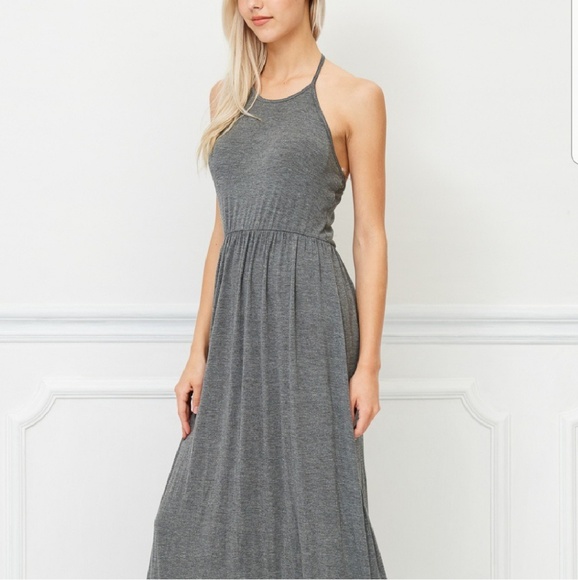 LAST 1! SM. Bellino Halter Maxi dress - Picture 4 of 6